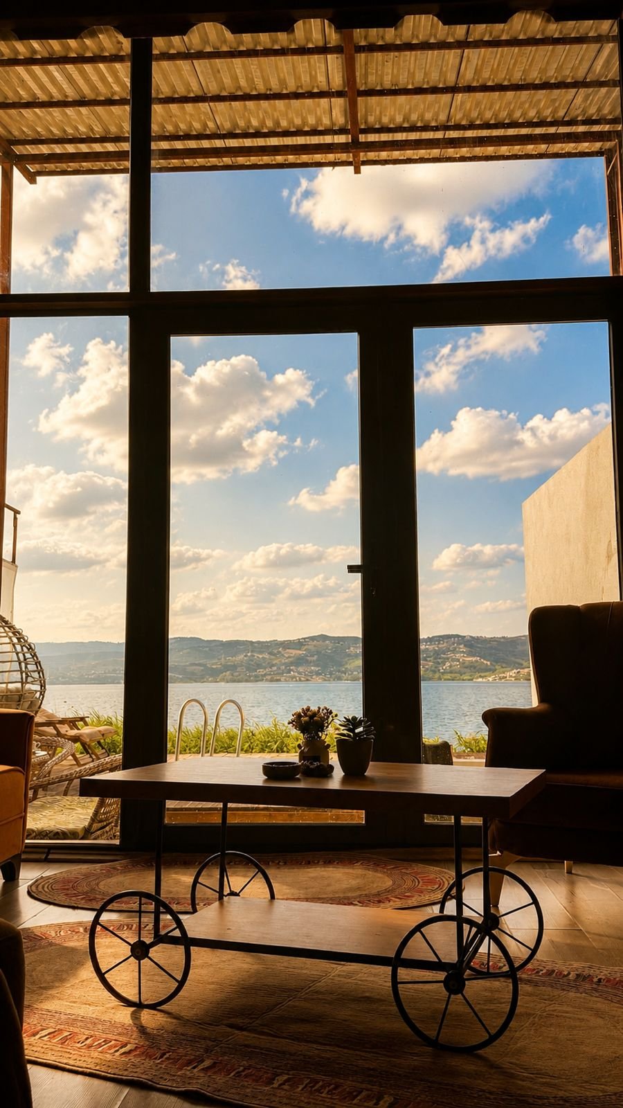 Göl Manzaralı Salon Penceresi